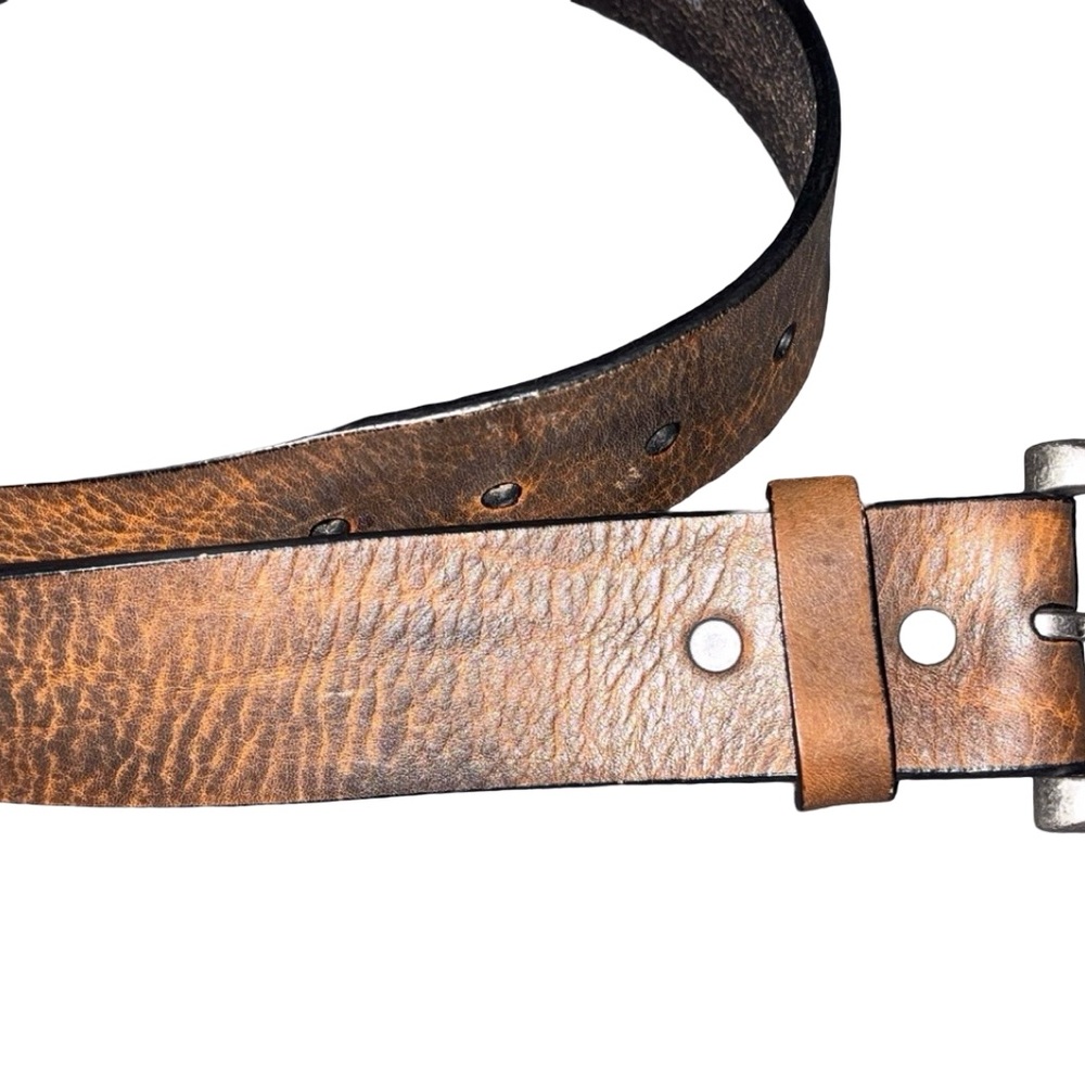 Harley-Davidson Woman’s Brown Genuine Leather Belt Size 30-36” - Picture 2 of 3
